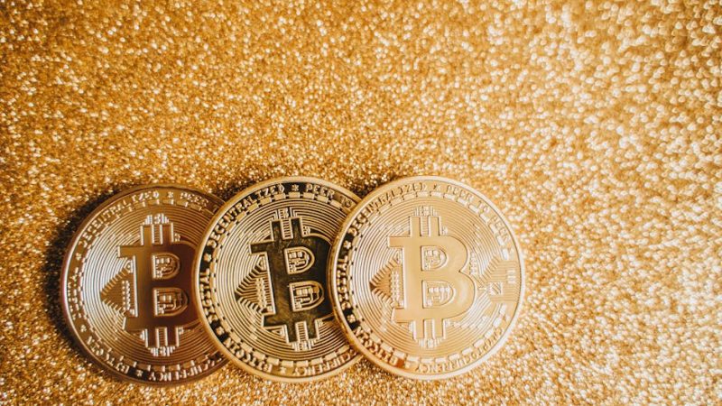 Bitcoin and cryptocurrency illustration