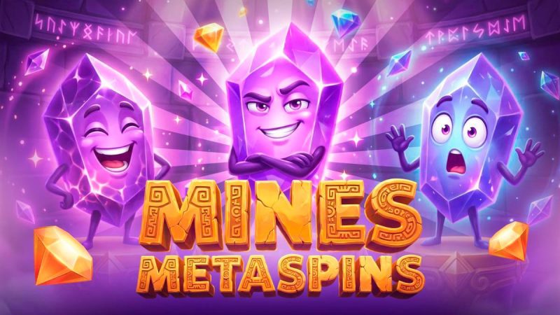 Dark glowing mine grid game interface on a sleek crypto casino platform screen at night