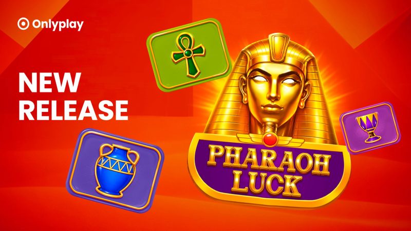 Ancient Egyptian temple interior with golden reels glowing in dark cinematic casino lighting