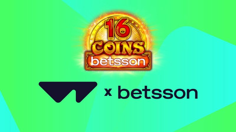 Glowing slot machine reels with gold coins in a dark cinematic casino environment